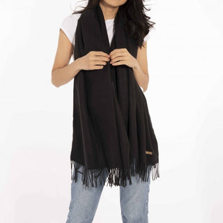 Black Fringe Scarf