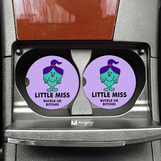 Little Miss Buckle Up B*tches Car Coaster Set