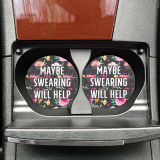 Maybe Swearing Will Help Car Coaster Set