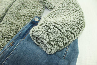 Olive Full Zip Sherpa