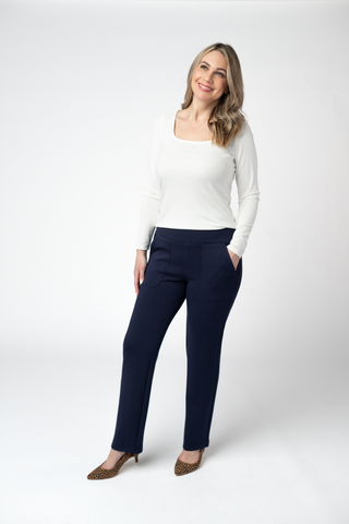 Navy Luxe Ankle Pants