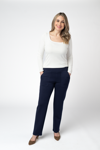 Navy Luxe Ankle Pants
