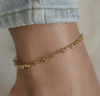 Santorini Anklet - Water Resistant - Gold or Silver