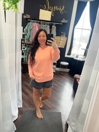 Black Vintage Wash Shorts