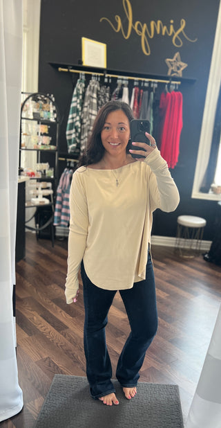 The Blake Top - Beige