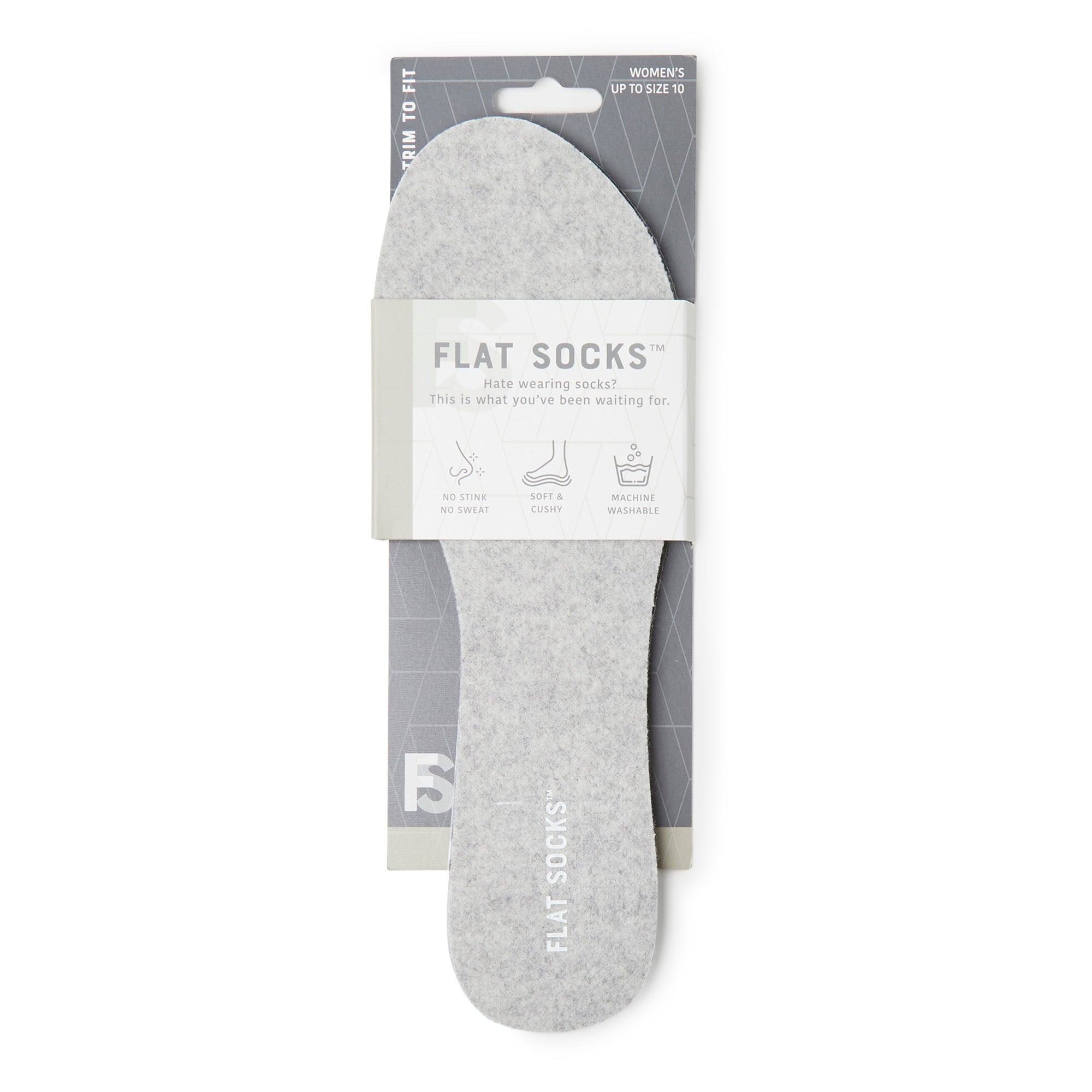 Light Heather Grey Flat Socks