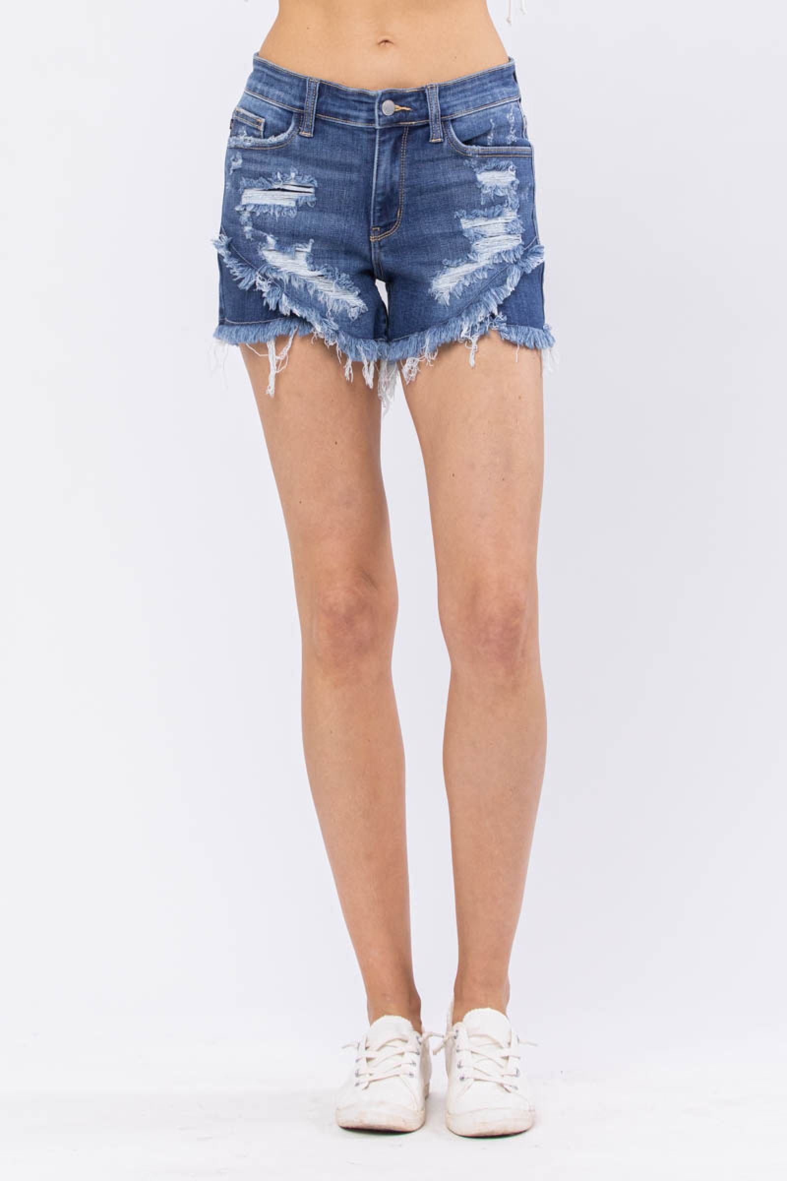 Judy Blue Tulip Hem Shorts - Style 15232