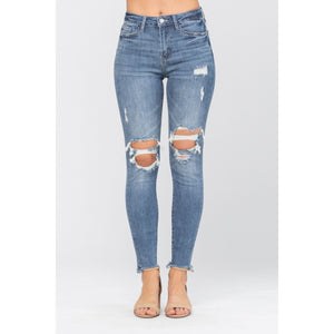 Judy Blue High Rise Knee Destroyed Skinny - Style 8884