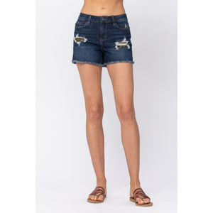 Judy Blue Camo Patch Shorts - Style 150014