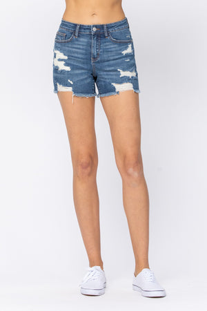 Judy Blue Destroyed Cut-Off Shorts - Style 150054