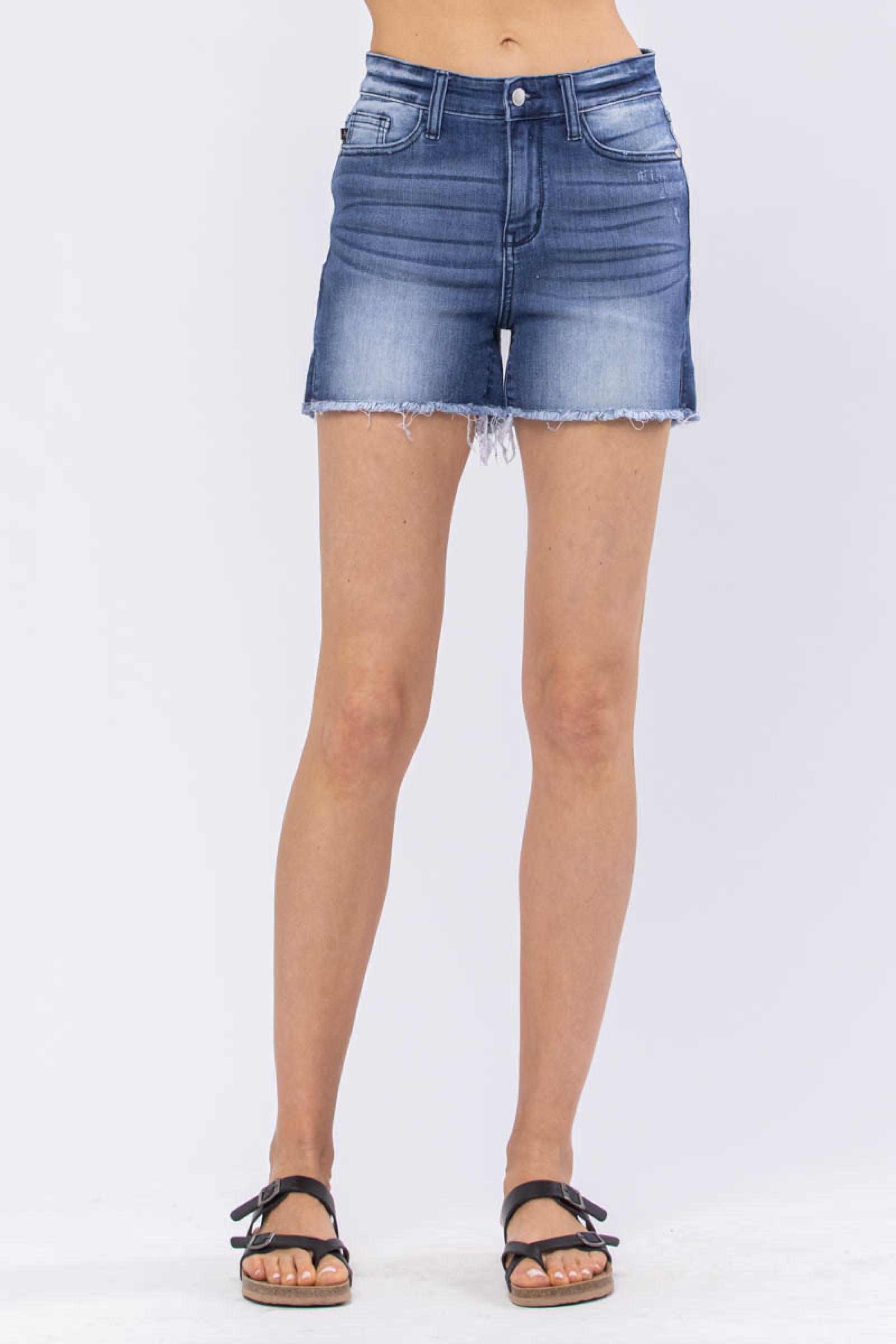 Judy Blue Side Slit Cut Off Shorts - Style 15228