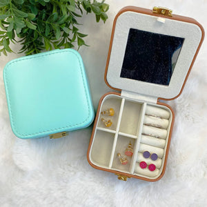 Molly Square Jewelry Box - Turquoise