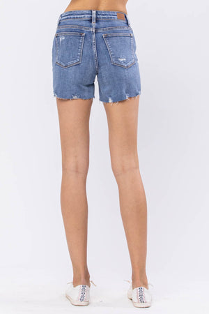 Judy Blue Lace Patch Shorts - Style 150042