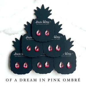 Of a Dream Teardrops in Pink Ombre Stud Earrings