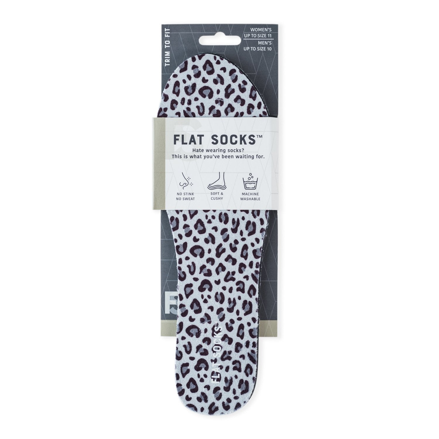 Snow Leopard Terry Flat Socks